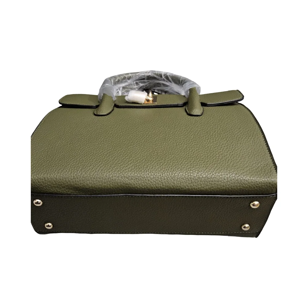 New La Terre Green Handbag with crossbody strap